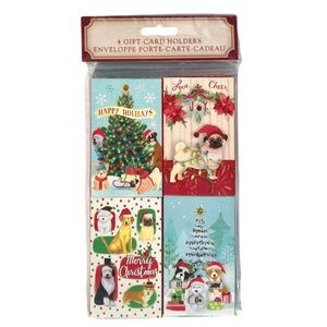 Molly & Rex Holiday Dogs Embellished Gift Card Holders / Envelopes (61993), 4 ct